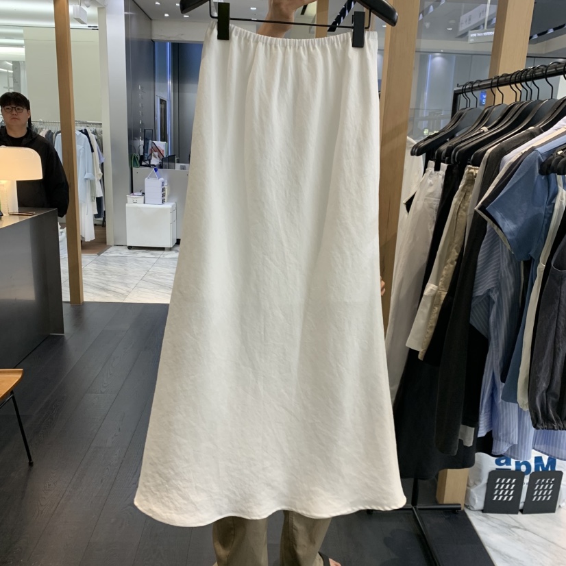 OBJECT東大門實拍韓國女裝新品26夏季職業熱賣人氣長裙亞麻OBJECT長裙圖色1