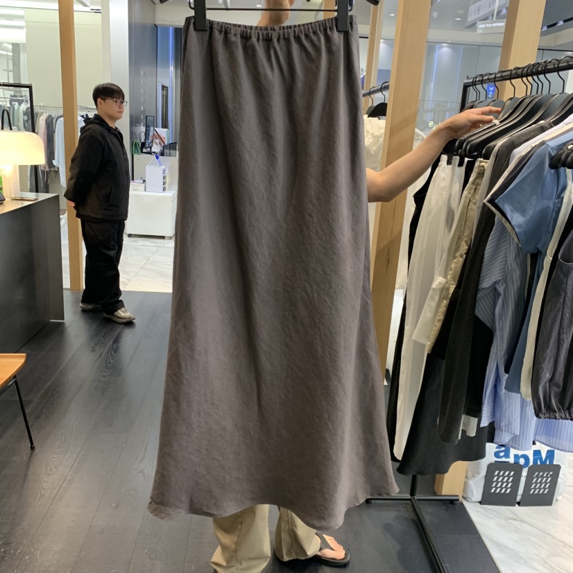 OBJECT東大門實拍韓國女裝新品26夏季職業熱賣人氣長裙亞麻OBJECT長裙圖色2