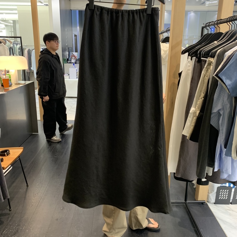 OBJECT東大門實拍韓國女裝新品26夏季職業熱賣人氣長裙亞麻OBJECT長裙圖色3