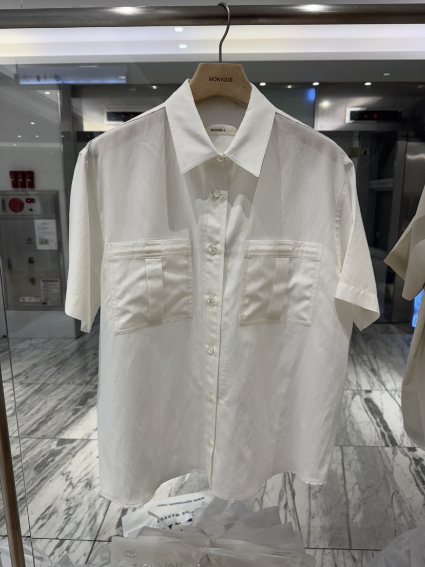 MONIQUE東大門實拍韓國女裝新品26春夏熱賣襯衫蕾絲衫口袋MONIQUE襯衫/蕾絲衫圖色1