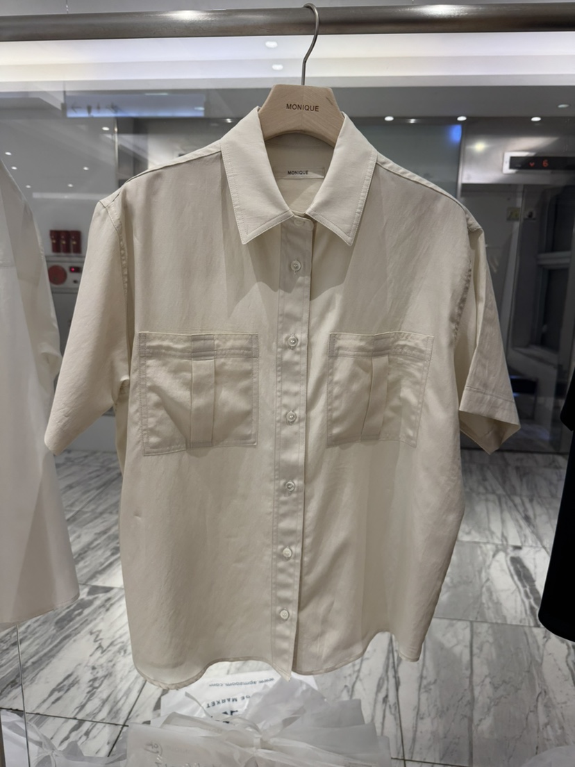 MONIQUE東大門實拍韓國女裝新品26春夏熱賣襯衫蕾絲衫口袋MONIQUE襯衫/蕾絲衫圖色2