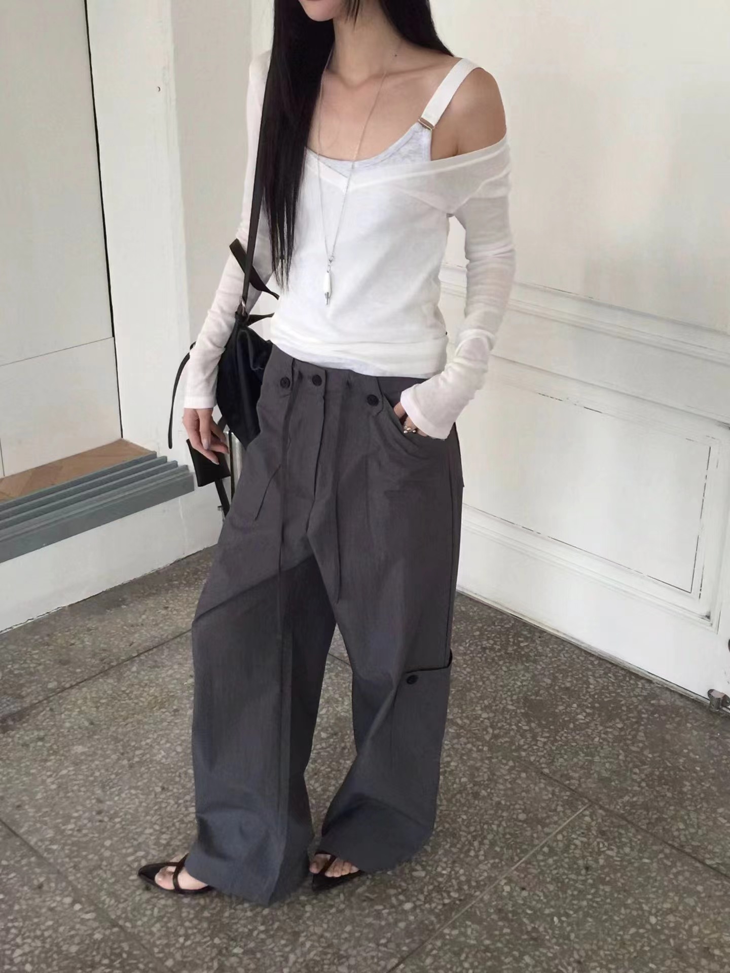 NWEOL韓國東大門直郵女士新品休閑人氣26春夏時尚推薦休閑褲NWEOL休閑褲