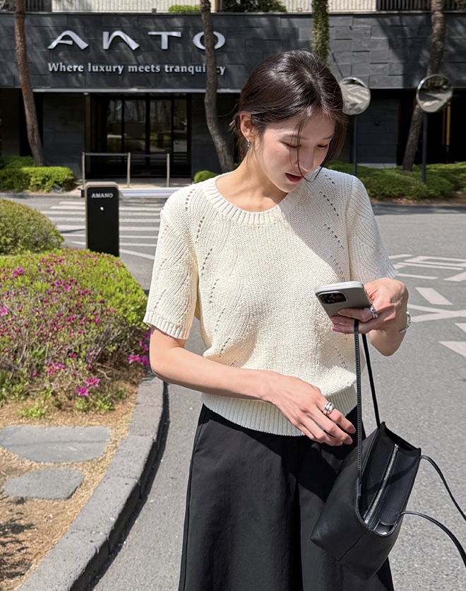 BLACK NOTE東大門實拍韓國女士新款人氣熱賣26春夏針織衫BLACK NOTE針織衫圖色2