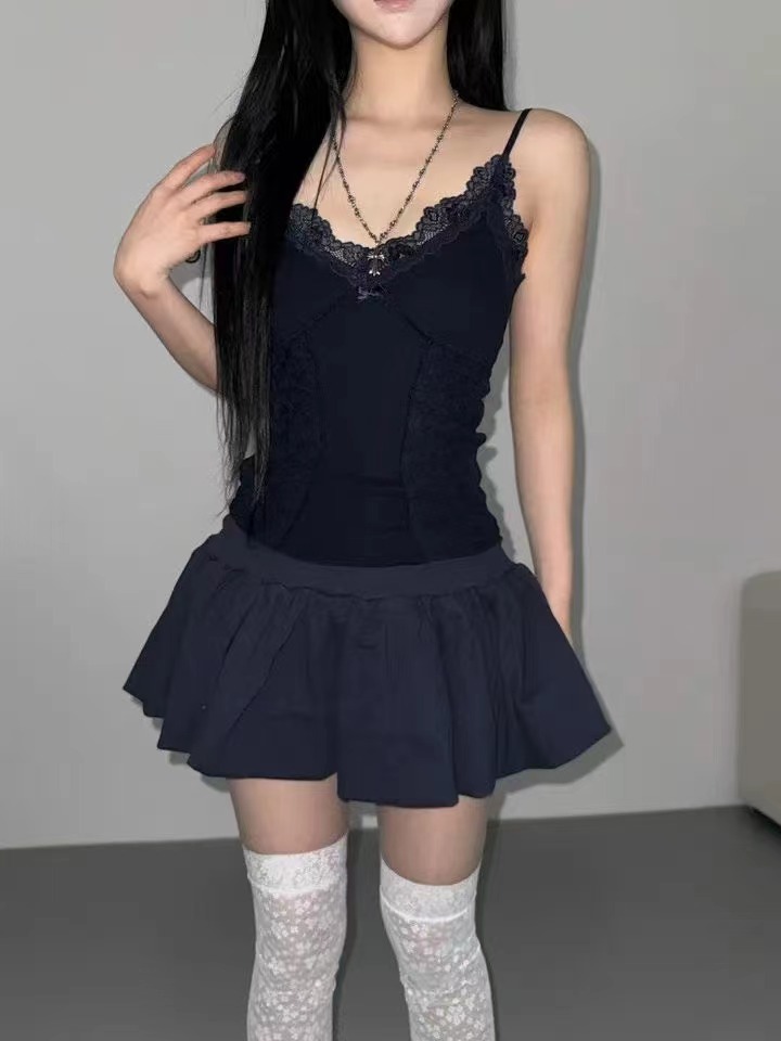 WAVE韓國直郵女裝新品時尚熱賣人氣26春夏推薦吊帶背心蕾絲WAVE吊帶/背心
