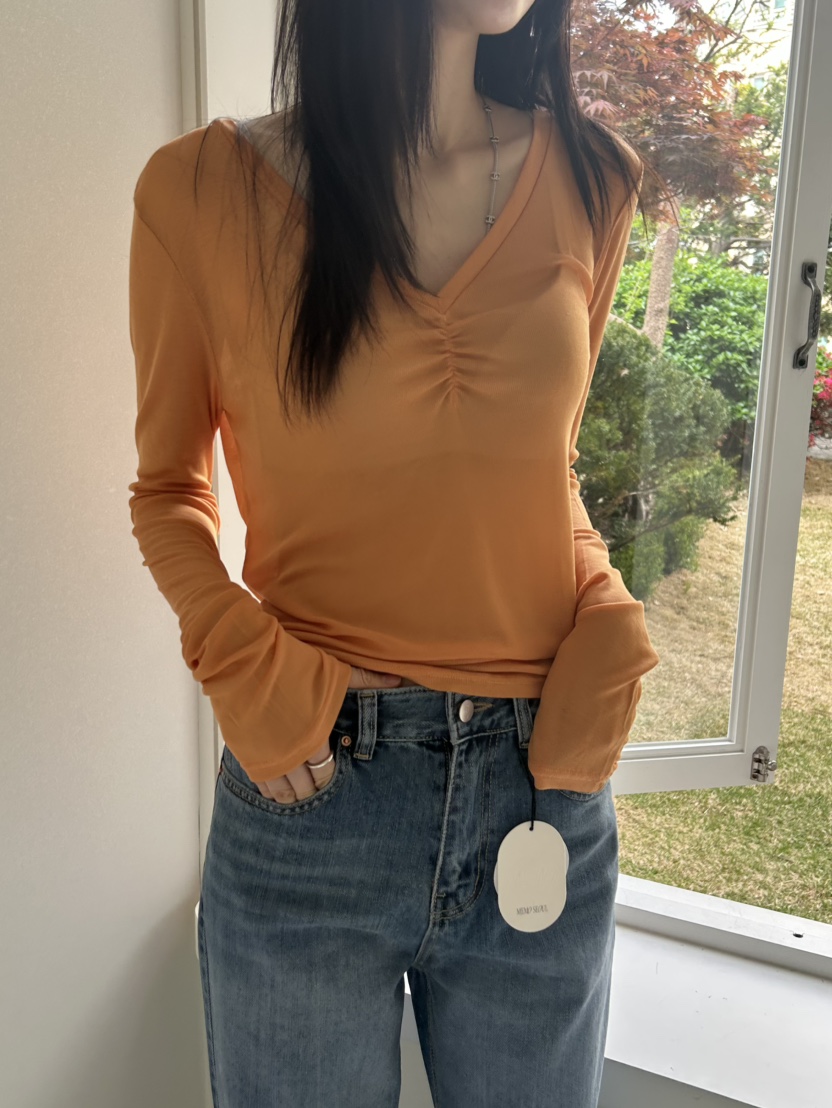 ME MO韓國直郵實拍女裝新品26夏季時尚熱賣26春夏T恤不含腰帶ME MOT恤
