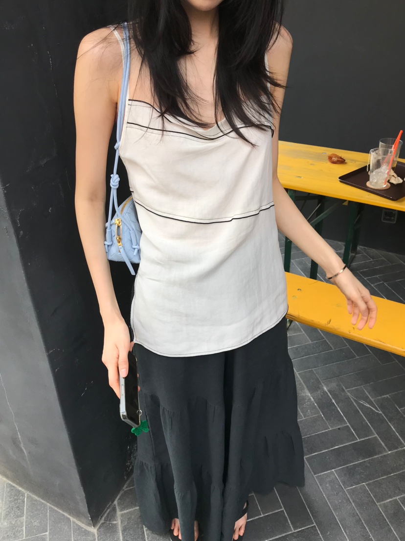ME MO韓國直郵女士新款26夏季時尚職業休閑熱賣吊帶背心ME MO吊帶/背心