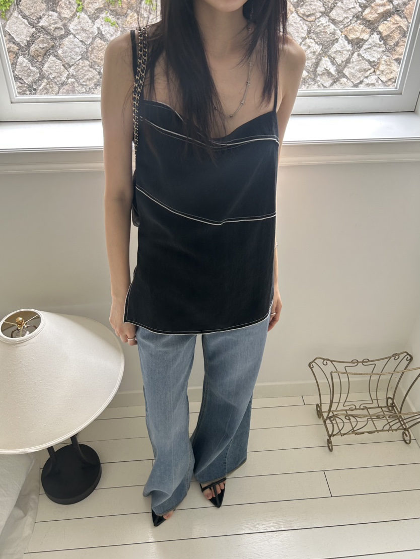 ME MO韓國直郵女士新款26夏季時尚職業休閑熱賣吊帶背心ME MO吊帶/背心