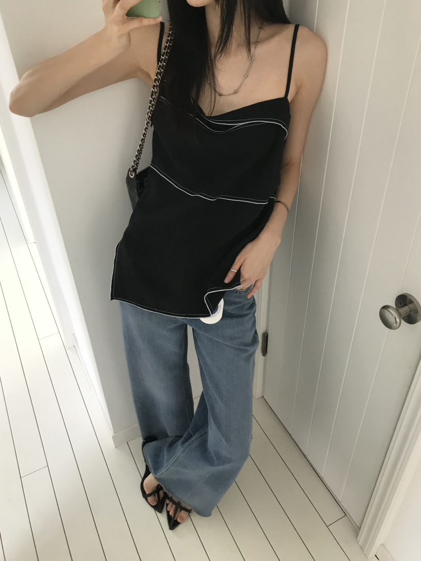 ME MO韓國直郵女士新款26夏季時尚職業休閑熱賣吊帶背心ME MO吊帶/背心圖色2