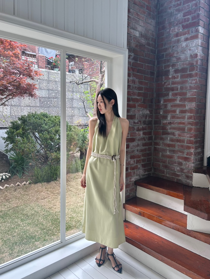 ME MO韓國東大門直郵女士新品26春夏時尚連衣裙不含腰帶ME MO連衣裙圖色1
