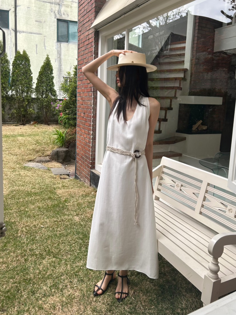 ME MO韓國東大門直郵女士新品26春夏時尚連衣裙不含腰帶ME MO連衣裙圖色3