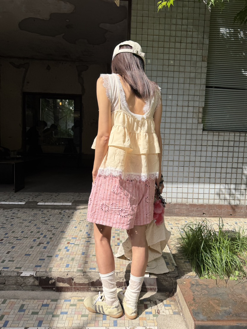 FRANC—L韓國直郵女裝新品人氣熱賣26春夏時尚推薦短褲花朵FRANC短褲