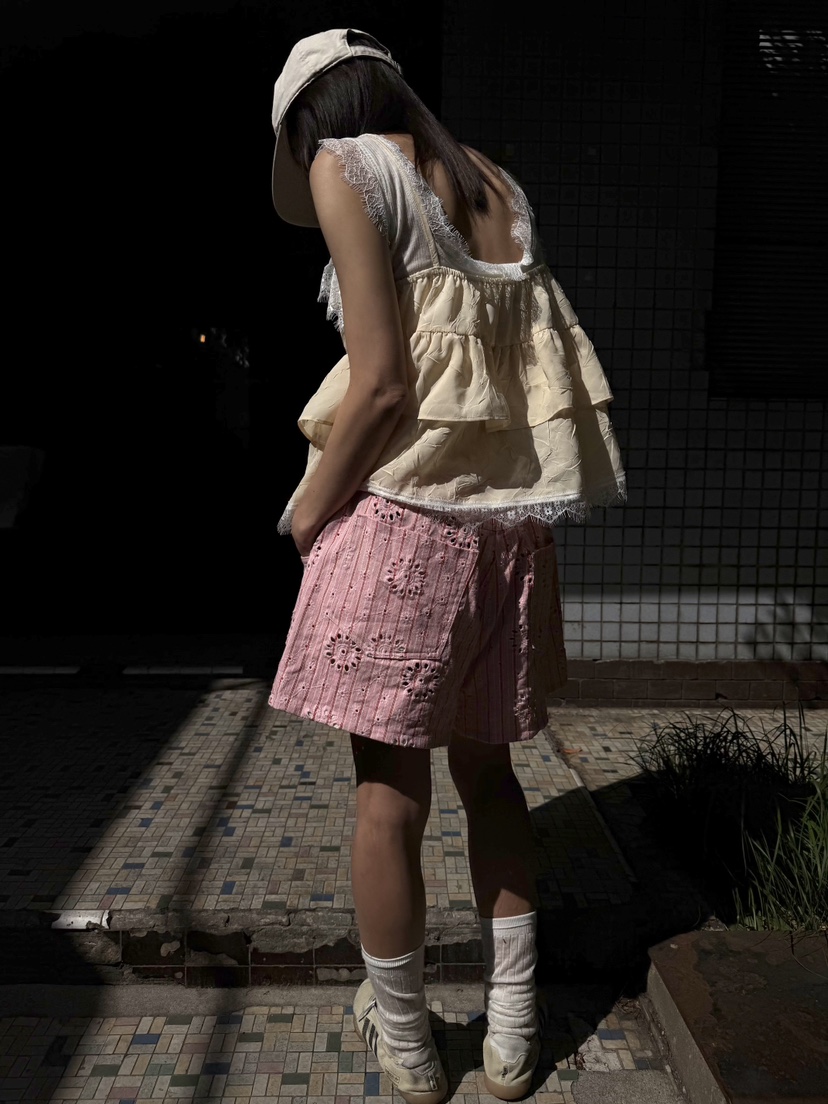 FRANC—L韓國直郵女裝新品人氣熱賣26春夏時尚推薦短褲花朵FRANC短褲
