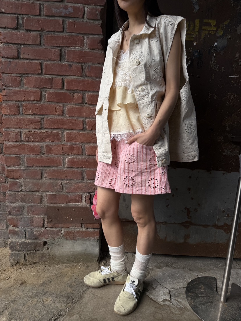 FRANC—L韓國直郵女裝新品人氣熱賣26春夏時尚推薦短褲花朵FRANC短褲