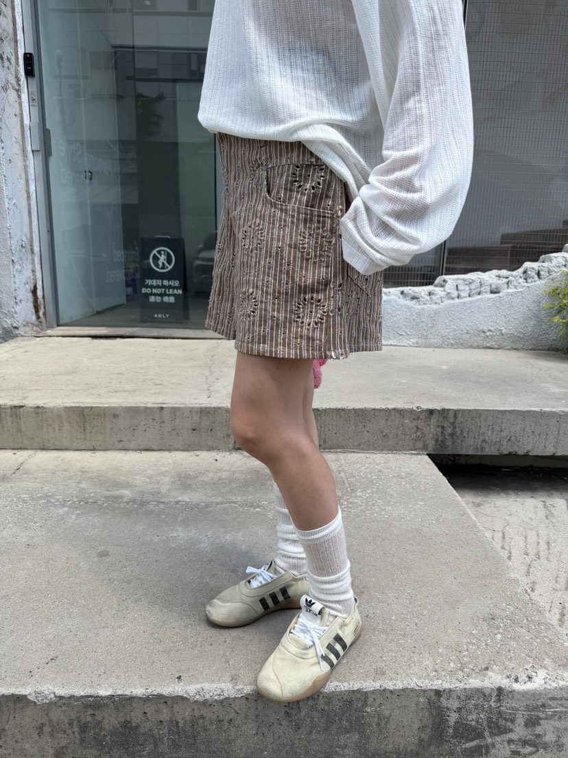 FRANC—L韓國直郵女裝新品人氣熱賣26春夏時尚推薦短褲花朵FRANC短褲