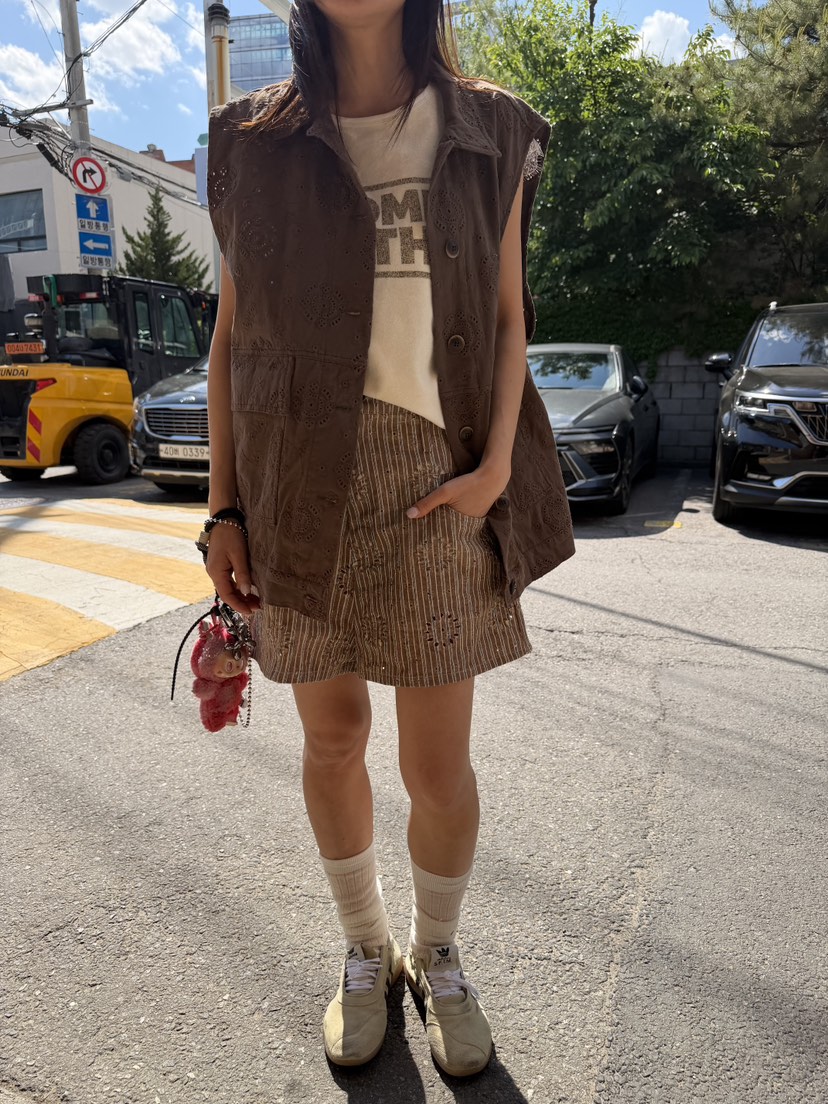 FRANC—L韓國直郵女裝新品人氣熱賣26春夏時尚推薦短褲花朵FRANC短褲