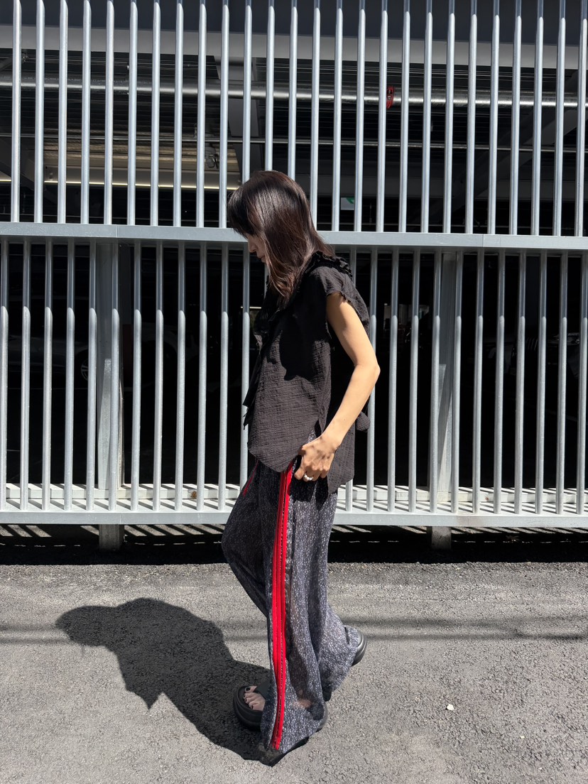 FRANC—L東大門實拍韓國女裝新款時尚熱賣休閑褲豹紋雪紡FRANC休閑褲