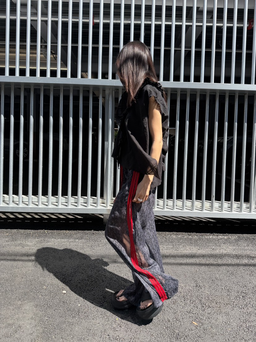 FRANC—L東大門實拍韓國女裝新款時尚熱賣休閑褲豹紋雪紡FRANC休閑褲