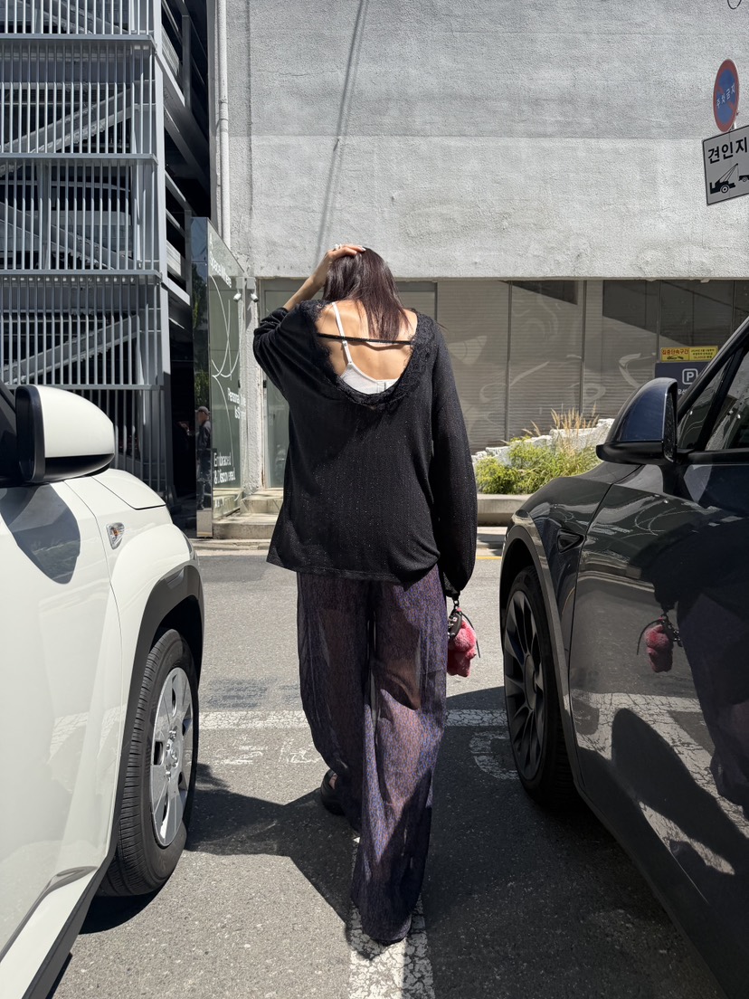 FRANC—L東大門實拍韓國女裝新款時尚熱賣休閑褲豹紋雪紡FRANC休閑褲