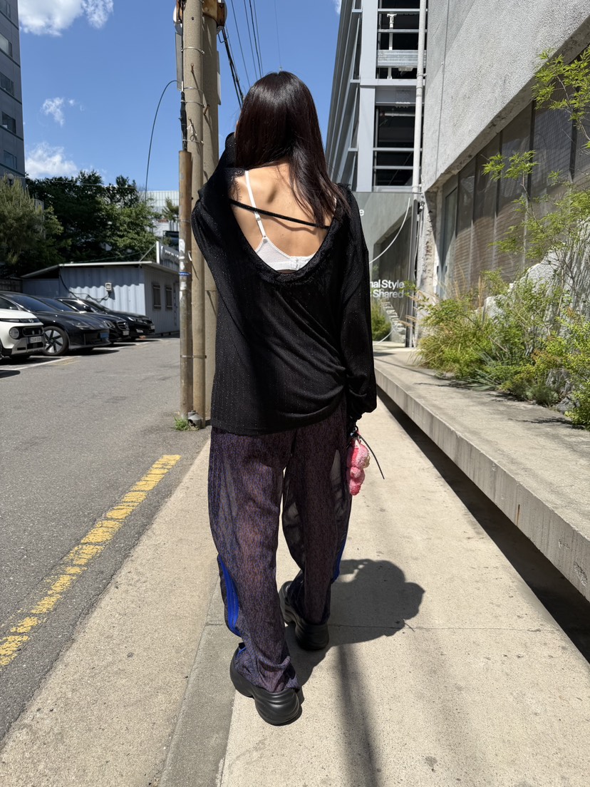 FRANC—L東大門實拍韓國女裝新款時尚熱賣休閑褲豹紋雪紡FRANC休閑褲