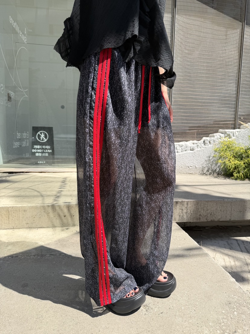 FRANC—L東大門實拍韓國女裝新款時尚熱賣休閑褲豹紋雪紡FRANC休閑褲圖色1