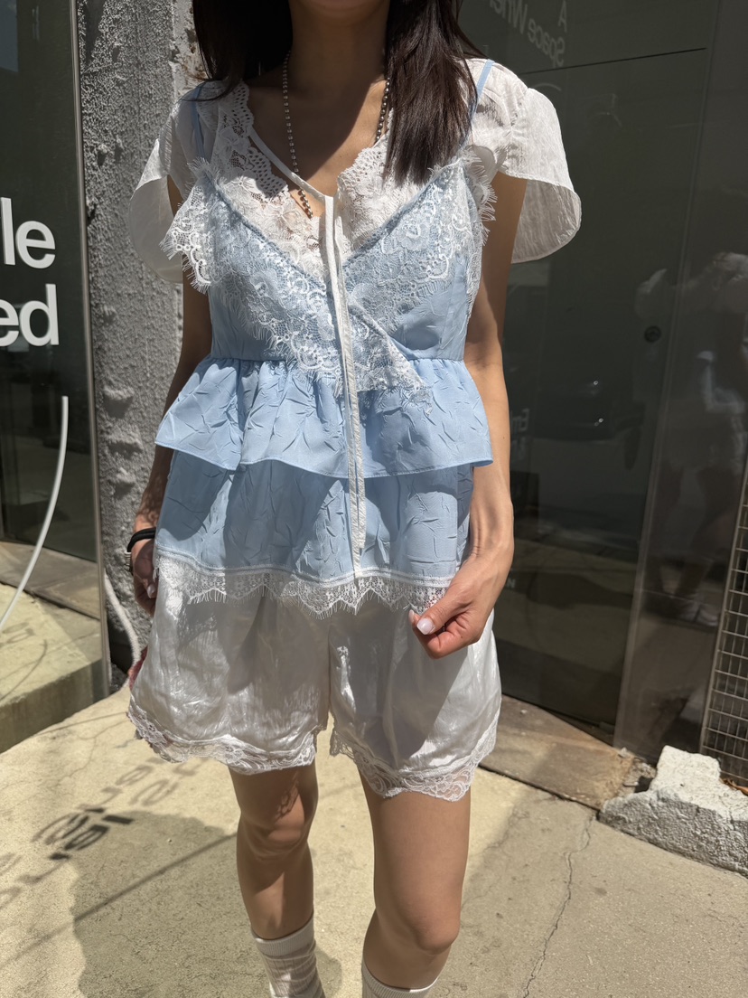 FRANC—L韓國代購女士新品職業熱賣推薦人氣吊帶背心褶皺FRANC吊帶/背心圖色2