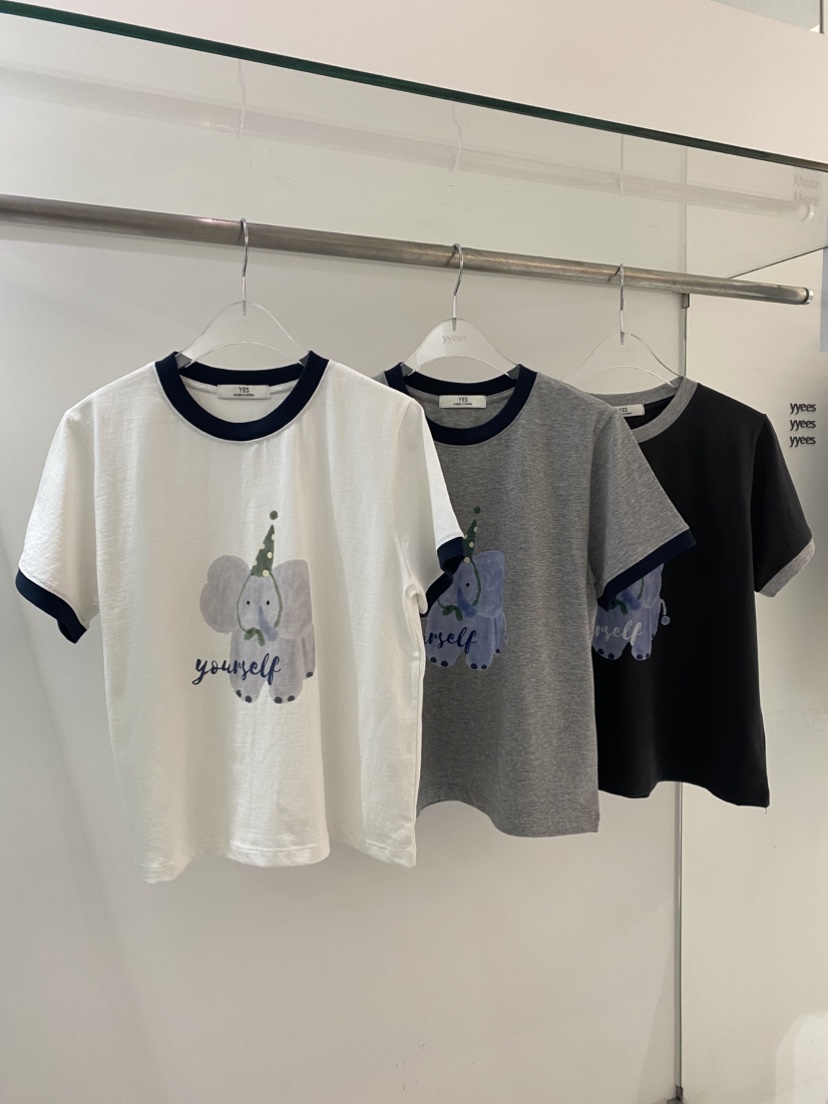 YES韓國直郵女士新款推薦時尚熱賣26春夏休閑26夏季職業T恤YEST恤