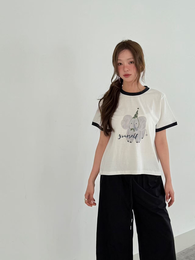 YES韓國直郵女士新款推薦時尚熱賣26春夏休閑26夏季職業T恤YEST恤