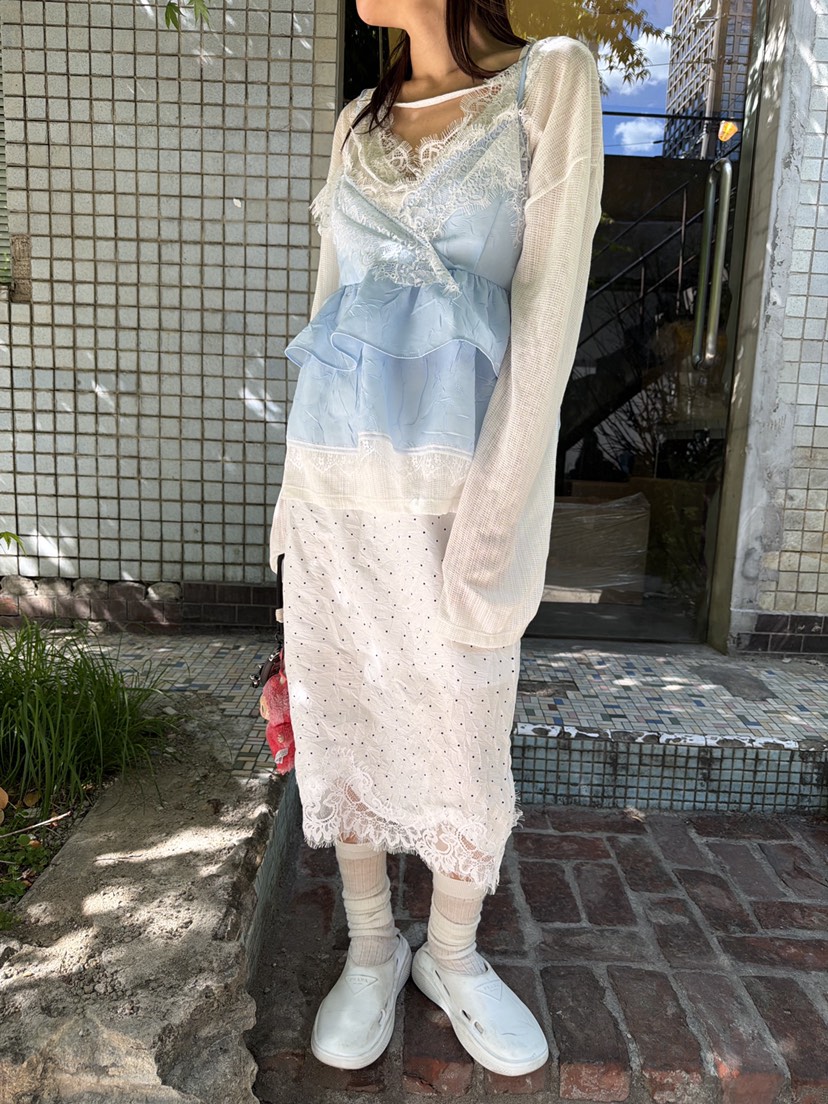 FRANC—L韓國直郵女裝新品推薦熱賣時尚半身裙中短裙褶皺FRANC半身裙/中短裙