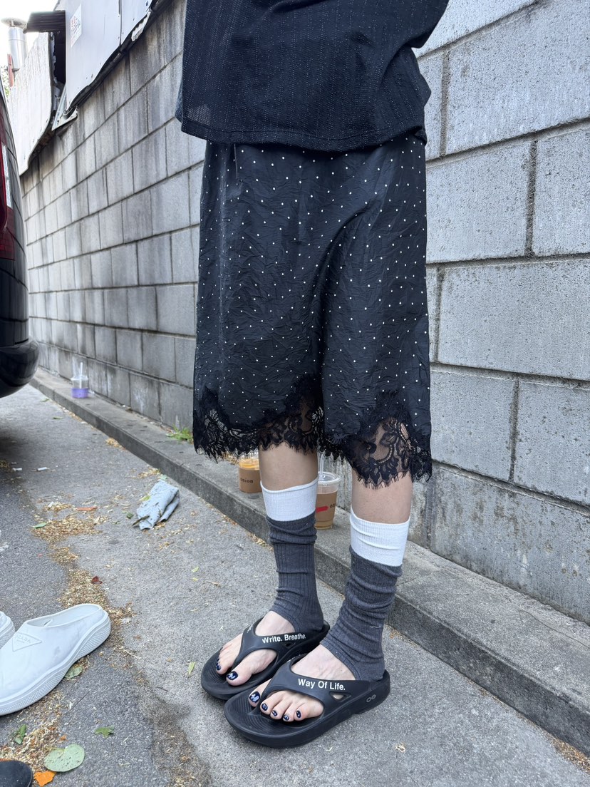 FRANC—L韓國直郵女裝新品推薦熱賣時尚半身裙中短裙褶皺FRANC半身裙/中短裙圖色1