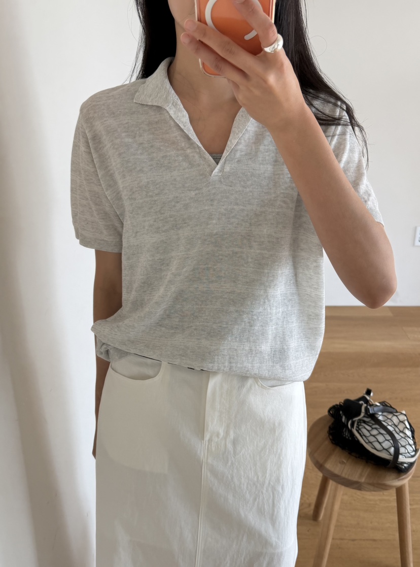 AMY GRACE-A韓國直郵實拍女裝新款推薦人氣職業針織衫條紋AMY GRACE-A針織衫