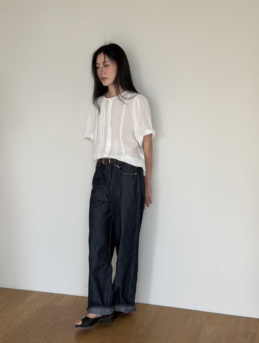 AMY GRACE-A韓國直郵實拍女裝新款休閑推薦襯衫蕾絲衫柔軟AMY GRACE-A襯衫/蕾絲衫
