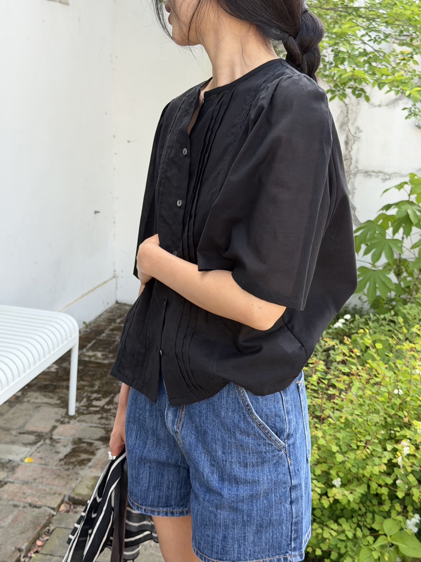AMY GRACE-A韓國直郵實拍女裝新款休閑推薦襯衫蕾絲衫柔軟AMY GRACE-A襯衫/蕾絲衫