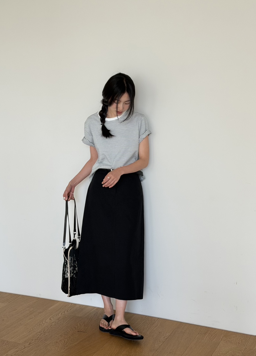 AMY GRACE-A韓國東大門代購女裝新品推薦26夏季長裙不含腰帶AMY GRACE-A長裙