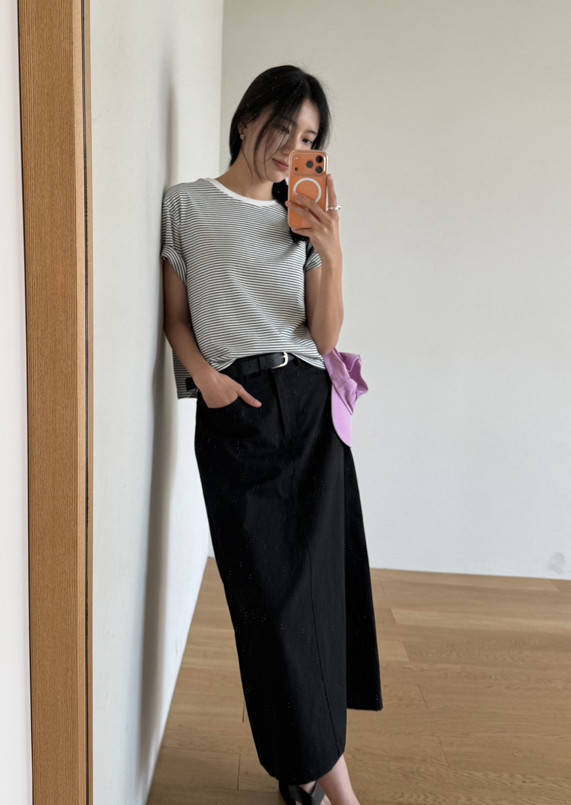 AMY GRACE-A韓國東大門代購女裝新品推薦26夏季長裙不含腰帶AMY GRACE-A長裙