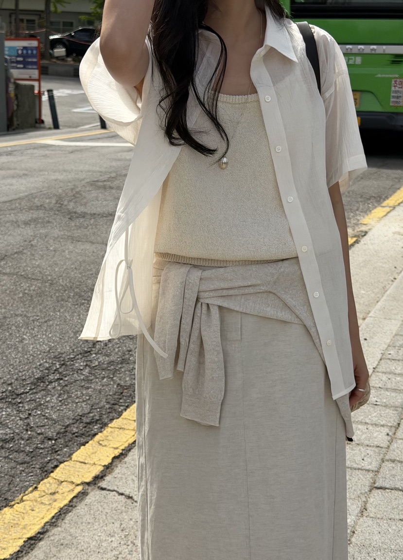AMY GRACE-A韓國東大門代購女裝新品推薦26夏季長裙不含腰帶AMY GRACE-A長裙