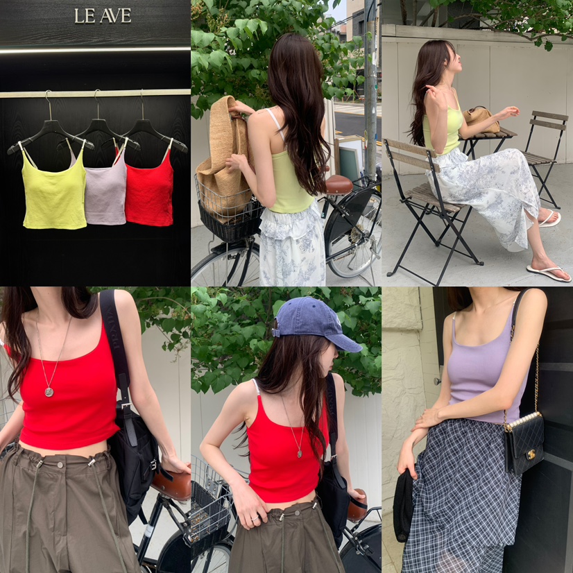 LE AVE韓國直郵女裝新品人氣時尚推薦熱賣26夏季吊帶背心LE AVE吊帶/背心