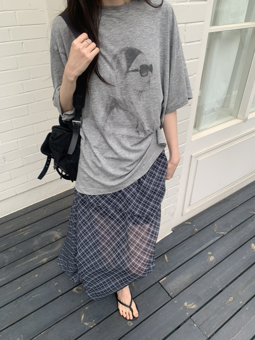 LE AVE韓國代購女裝新品熱賣人氣26夏季26春夏長裙雪紡長款LE AVE長裙