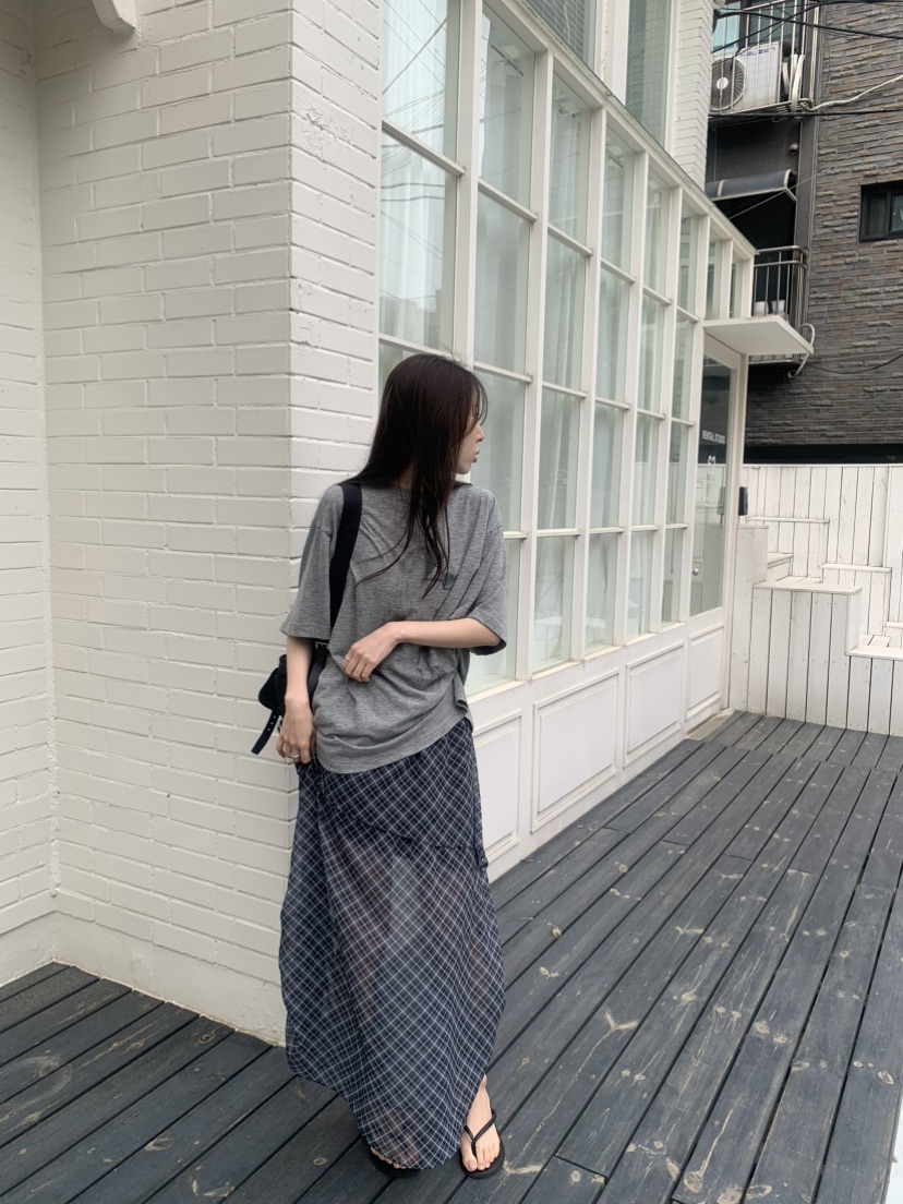 LE AVE韓國代購女裝新品熱賣人氣26夏季26春夏長裙雪紡長款LE AVE長裙