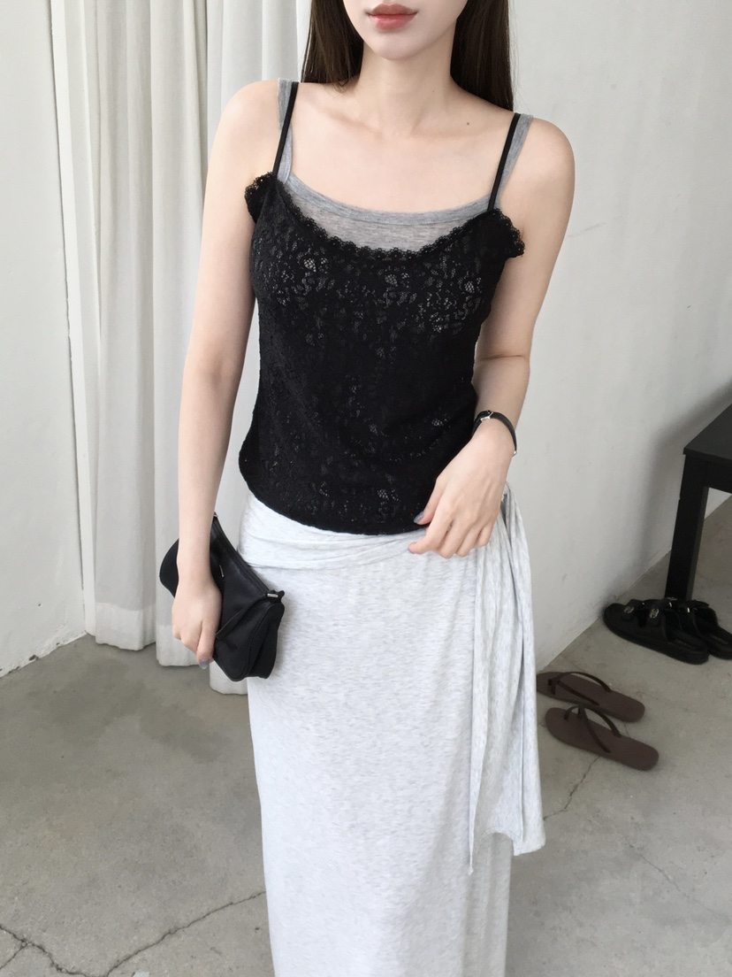LEGACY韓國直郵女裝新款推薦26春夏26夏季吊帶背心花朵蕾絲LEGACY吊帶/背心