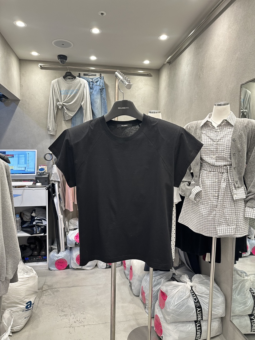 CELEBRITY-A韓國直郵實拍女士新品熱賣時尚人氣休閑T恤絲綢CELEBRITY-AT恤圖色4