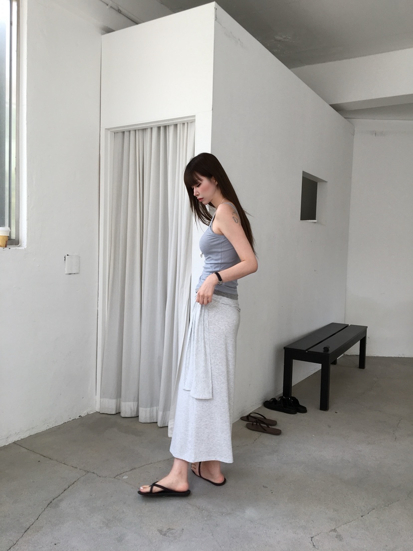 LEGACY韓國直郵女裝新品時尚人氣熱賣推薦26春夏長裙絲帶LEGACY長裙