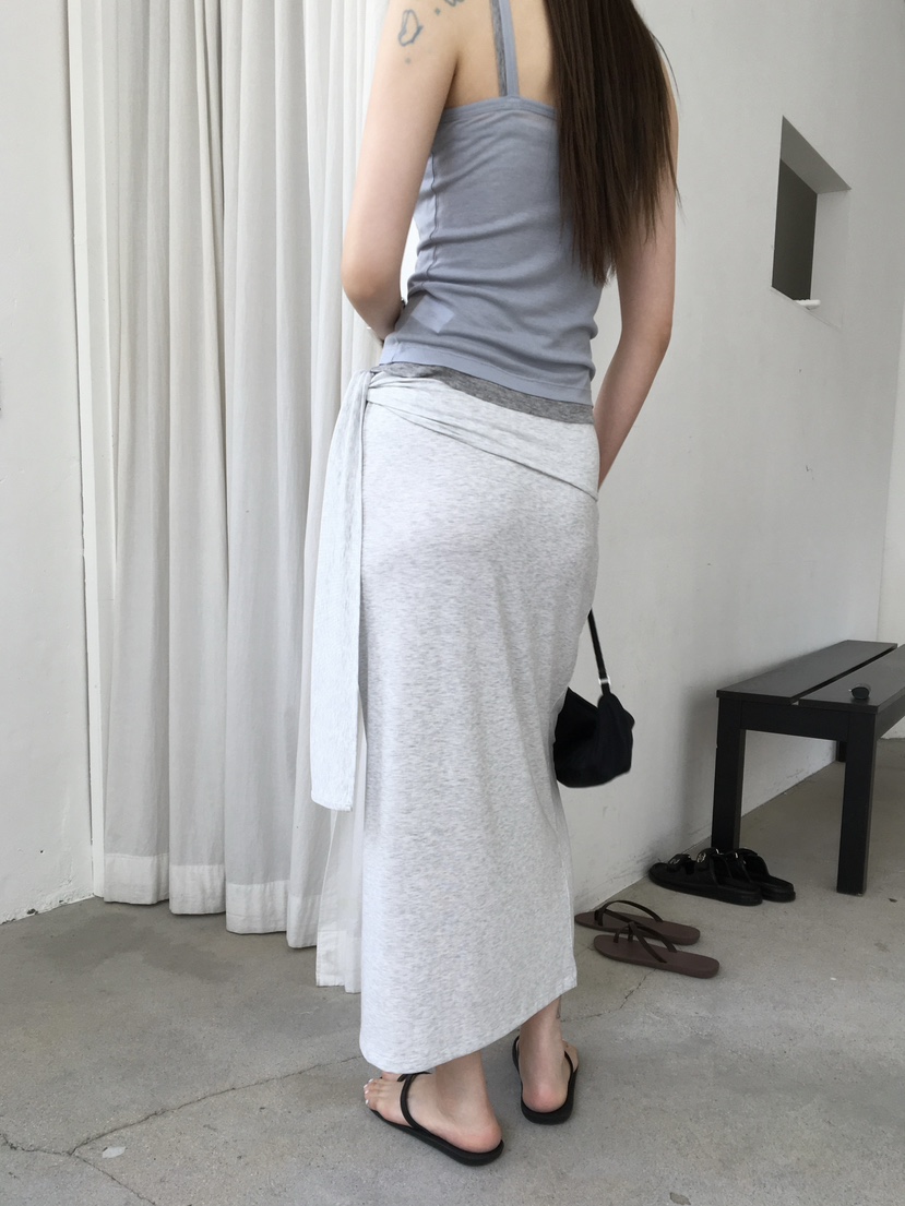 LEGACY韓國直郵女裝新品時尚人氣熱賣推薦26春夏長裙絲帶LEGACY長裙