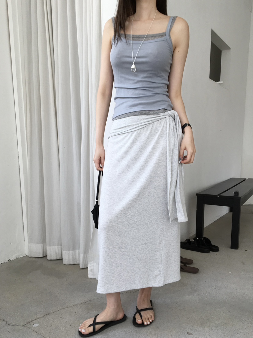 LEGACY韓國直郵女裝新品時尚人氣熱賣推薦26春夏長裙絲帶LEGACY長裙