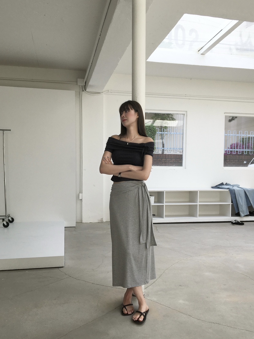 LEGACY韓國直郵女裝新品時尚人氣熱賣推薦26春夏長裙絲帶LEGACY長裙