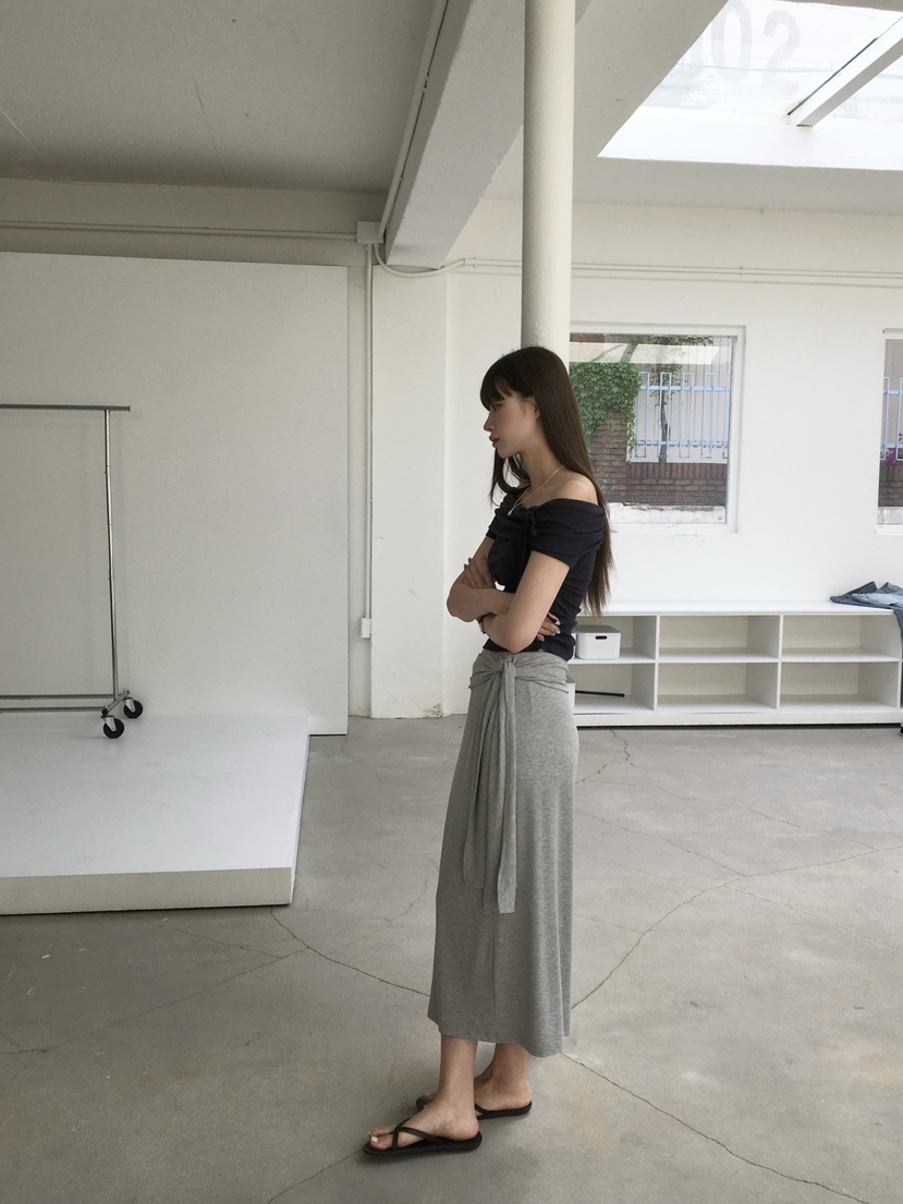 LEGACY韓國直郵女裝新品時尚人氣熱賣推薦26春夏長裙絲帶LEGACY長裙
