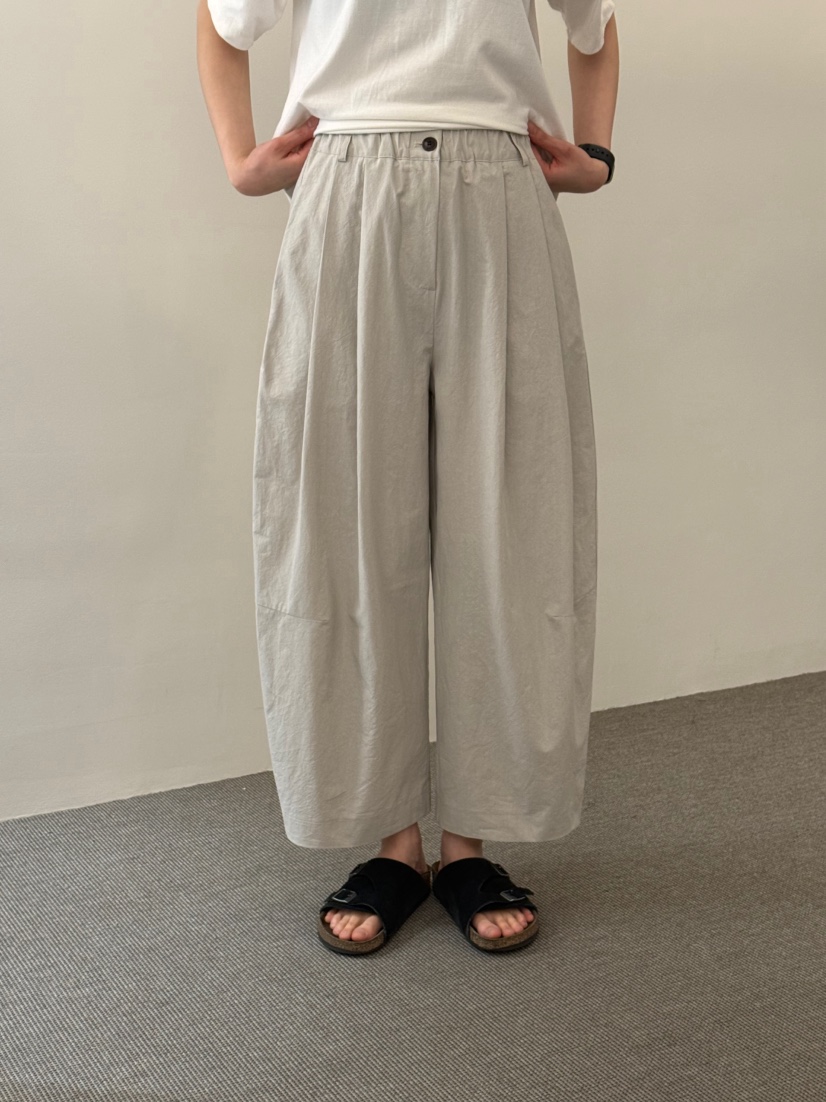 MONE-A韓國東大門直郵女士新款推薦26夏季休閑休閑褲褶皺MONE-A休閑褲圖色1