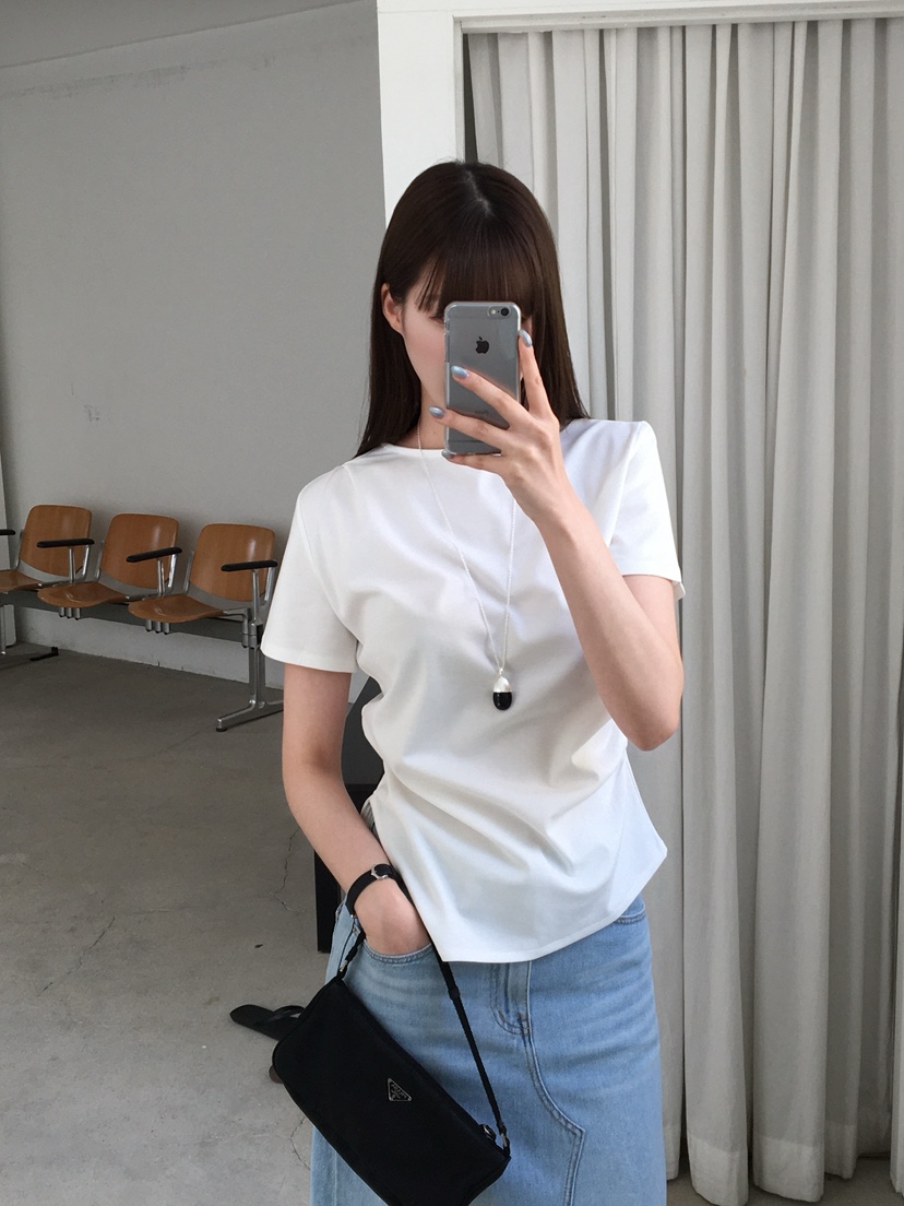 LEGACY韓國直郵實拍女裝新款26夏季休閑職業時尚T恤船領褶皺LEGACYT恤