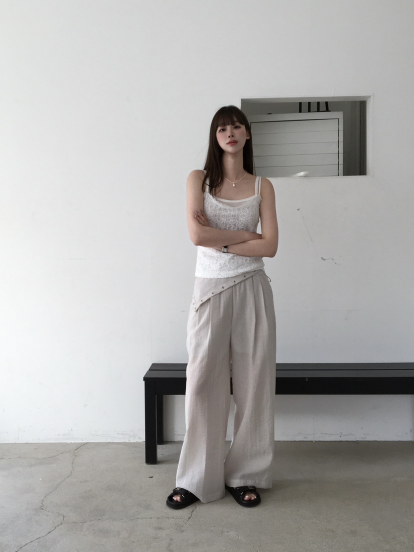 LEGACY韓國直郵女士新品推薦時尚熱賣休閑休閑褲可拆卸孔眼LEGACY休閑褲