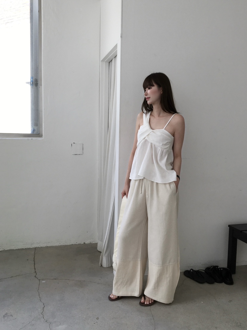 LEGACY韓國直郵女裝新品職業休閑時尚26夏季吊帶背心亞麻LEGACY吊帶/背心