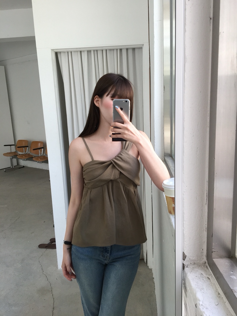 LEGACY韓國直郵女裝新品職業休閑時尚26夏季吊帶背心亞麻LEGACY吊帶/背心